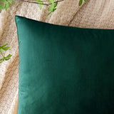 Velvet Emerald Green Throw Pillow Covers Pack of 2 Soft Decorative Square Cushion Covers for Couch Sofa Bed Livingroom Car,40x40Cm