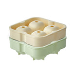 Tray Making Mold with Shaped Small Ice Cubes Silicone Round Cube Flower Shape for Chilling Whiskey Cocktail Bourbon Juice （2pcs）