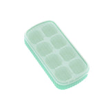 Silicone Ice Cube Tray, with Lid,8 Grid Soft Bottom Ice Cube Tray, Square Fruit Ice Cube Maker, Easy Operation (4pcs)