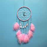 Nice Dream Grey Dream Catchers, Room Nursery Decor for Girls Boys, Handmade Feather Wall Decor Home Ornaments Craft （4pcs）