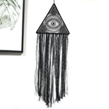 Black Dream Catchers for Kids Bedroom Handmade Lace Boho Wall Art Hanging Ornament Gift Living Room Dorm Decoration（2pcs）