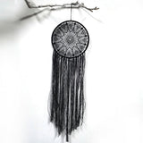 Black Dream Catchers for Kids Bedroom Handmade Lace Boho Wall Art Hanging Ornament Gift Living Room Dorm Decoration（2pcs）