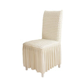 Dining Chair High Back Living Room Chairs Faux Leather Quilted Fabric Accent Chairs Wing Armless Side Chair Tufted Thicken（2pcs）