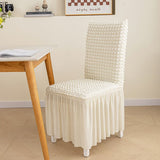 Dining Chair High Back Living Room Chairs Faux Leather Quilted Fabric Accent Chairs Wing Armless Side Chair Tufted Thicken（2pcs）