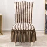 Chair Covers for Dining Room, Kitchen Stretch 3D Chair Slipcovers with Skirt, Removable Washable Soft Chair Seat Cover for Home