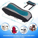2pc  Ergonomic Armrest Pads- Office Chair Arm Rest Cover Pillow - Elbow Support Cushion for Computer, Gaming and Desk Chairs