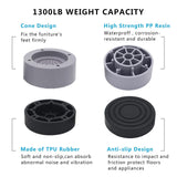 4 pc Round Bed Furniture Risers Adjustable Bed Lifts Risers for Bed Frame, Sofa, Chair Risers, Home Heavy Duty Table Couch Legs
