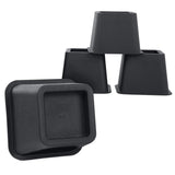 4pc Bed Risers Heavy Duty - Bed Lifts Risers - Dorm Bed Risers for Bed Frame - Leg Extension Elevator - Stackable Platform Blocks