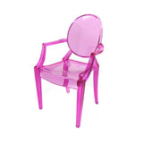 Modern Acrylic Stacking Kitchen and Dining Room Arm Chair in Pink - Fully Assembled
Acrylic Stacking Four Dining Armchairs