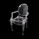 Modern Acrylic Stacking Kitchen and Dining Room Arm Chair in Pink - Fully Assembled
Acrylic Stacking Four Dining Armchairs