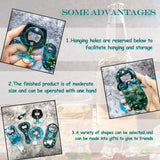 Bottle Opener Resin Mold,Beer Opener Silicone Molds with Stainless Steel Resin Accessories for DIY Keychain Beer Spanner