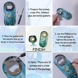 Bottle Opener Resin Mold,Beer Opener Silicone Molds with Stainless Steel Resin Accessories for DIY Keychain Beer Spanner