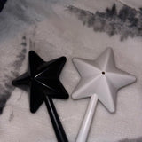Two-Pack, Halloween, Christmas Kitchen Accessories(black&white)Salt and pepper shaker magic wands Duo salt / pepper
