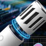 Wireless Bluetooth Portable Hand-Held Microphone Noise Reduction Colorful Light Karaoke for Home KTV Audio Conference B