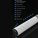Wireless Bluetooth Portable Hand-Held Microphone Noise Reduction Colorful Light Karaoke for Home KTV Audio Conference B