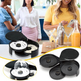 3 Tier Bar Glass Rimmer Bartender Tool | 3-Layer Plastic Cocktail Seasoning & Dip Box with Labeled Compartments | Food-Safe ABS for Home, Student, or Professional Use | 1-Pack