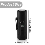 Portable Clip on Fan with 5 Speeds & LED Light, Rechargeable Hands-Free Waist Clip Fan for Shirt, Belt & Desk, Personal Mini Cooling Function Fans for Travel, Office, Outdoor,White