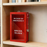 Funny Break Glass Emergency Box, Wooden Storage for Gifts, Versatile Home and Office Decor, Ideal for Festivals and Events, Perfect for Families and Individuals