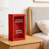 Funny Break Glass Emergency Box, Wooden Storage for Gifts, Versatile Home and Office Decor, Ideal for Festivals and Events, Perfect for Families and Individuals