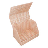 Natural Rattan Bread Basket with Lid for Snack Storage and Party Serving