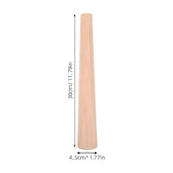 2Pcs Wooden Sauerkraut Tamper for Fermentation with Ergonomic Handle Beige Solid Wood