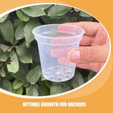 40pcs Clear Plastic Nursery Pots with Drainage Holes Transparent Orchid Pots for Home Gardening for Orchids Herbs Indoor Plants 3 Inch