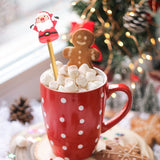 4 Spoons of Hot Chocolate Spoons Stainless Steel Dessert Scoop for Christmas Tea