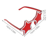 Frameless Star Shaped Sunglasses in Red for Adults, Stylish Festival & Party Eyewear Accessories