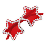 Frameless Star Shaped Sunglasses in Red for Adults, Stylish Festival & Party Eyewear Accessories