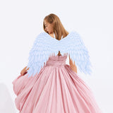 Angel Floating Wings Costume With Elastic Straps Party For Women Adults Cosplay Performance White