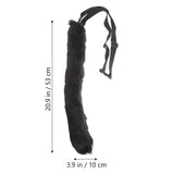 Black Fluffy Costume Accessory Kit for Cosplay Parties and Celebrations, Artificial Wool
