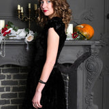 Black Fluffy Costume Accessory Kit for Cosplay Parties and Celebrations, Artificial Wool