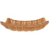 Woven Snacks Basket Light Brown Plastic Rattan Iron Home Storage