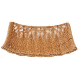 Woven Snacks Basket Light Brown Plastic Rattan Iron Home Storage