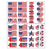 USA Independence Day Face Stickers 4th of July Party Decorations Flag Stickers Pack for Festive Celebrations, Family Gatherings, and Patriotic Events