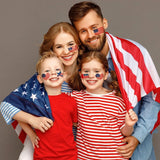 USA Independence Day Face Stickers 4th of July Party Decorations Flag Stickers Pack for Festive Celebrations, Family Gatherings, and Patriotic Events