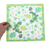 Durable Shamrock Napkins Multi Color St Patricks Day Party Supplies for Holiday Use