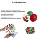 Christmas Balloons, 50pcs Red Green Confetti Balloons for Christmas Party Decorations New Year Holiday Xmas Supplies