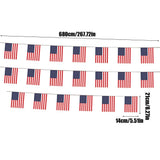 American USA Bunting Banner, Flag 8.3 x 5.5 Inch, Full String 22.3 Feet, Decorations for Bar, School, Festival Events Celebration, 4th of July Patriotic Decoration