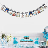 Black Photo Banner for 's First Birthday, Retro 12-Month Photo Bunting, Birthday Party Decoration with Letters