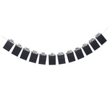 Black Photo Banner for 's First Birthday, Retro 12-Month Photo Bunting, Birthday Party Decoration with Letters