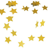 2m Star Garland Bunting Christmas Hanging Paper Garlands for Birthday Home Wedding Parties Decor (Golden)