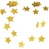 2m Star Garland Bunting Christmas Hanging Paper Garlands for Birthday Home Wedding Parties Decor (Golden)