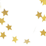 2m Star Garland Bunting Christmas Hanging Paper Garlands for Birthday Home Wedding Parties Decor (Golden)