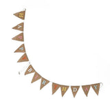 Hessian Bunting Banner Multicolor 1 Set 7.1 In X 5.5 In Each Flag
