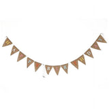 Hessian Bunting Banner Multicolor 1 Set 7.1 In X 5.5 In Each Flag