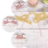 24pcs Christmas Reindeer Antler Cake Topper Paper Dessert Decoration