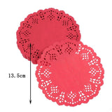 100 Pcs Round Lace Paper Table Linens Napkins for Decoupage, Party, Wedding, and Home Decor