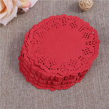 100 Pcs Round Lace Paper Table Linens Napkins for Decoupage, Party, Wedding, and Home Decor