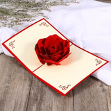 3D Up  Red Color Handmade Greeting Cards Ideal for Expressing Wishes on Special Occasions